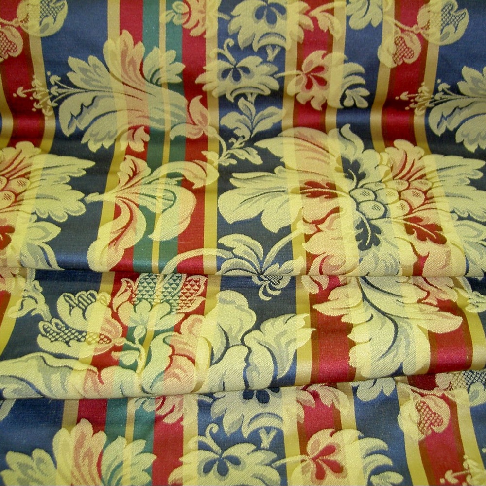 Vintage Style Stripe Floral Brocade Bohemian